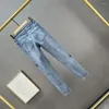 Damesjeans Zomervlinder afdrukken Burr Blue Woman Hoge taille voeten broek dames casual potlood dames strass sprei denim broek