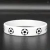 Party Favor Silicone Football Armband Happy Soccer Birthday Decor Gift Kids Theme Toys