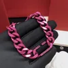 Armband-Halsketten-Set, Designer-Luxus-Sets, modische lila Armbänder und Halsketten für Frauen, Messing-Material, berühmter Schmuck, Designer-Schmuck