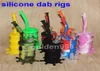 Hele Mini Siliconen Rigs Dab Jar Bongs Jar Waterleiding Silicon Oil Drum Rigs siliconen waterleidingen siliconen waskolf bong9132040