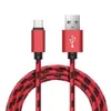 Snel opladen 2.4a Fabric USB C Cabels 1m 2m Type C Micro Data Laderkabel voor Samsung S20 S21 S22 S23 Utral Note 10 HTC Huawei