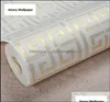 Wallpapers Home Decor Garden Selling Greek Key Lattice Modern Geometric Wallpaper El Study Background Wall Pvc Bathroom Waterpro2687359