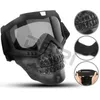 Cykelmössor masker Skull Motorcykel ansiktsmask vindtätglasögon solglasögon färgglada lins solglasögon uv-bevis glasögonskydd för ridning 231108