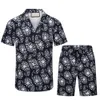 SS Luxury Designer Рубашки Мужские модные геометрические принципы для боулинга рубашка Hawaii цветочные повседневные рубашки Мужчина Slim Fit Sartive с коротким рукавом 04
