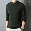 Men's Sweaters Real Sheep Wool Clothes Classic Argyle Soft Warm Sweater Casual O-Neck Cashmere Jumper Long Sleeve Knitwear