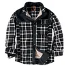 Herenjassen 2023 Europese Plaid Lange Mouwen Shirt Met Pluche Oversized Warme Puur Katoen Jassen Dagelijkse Winterjas Mannen