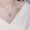 Jewelry Pouches Synthetic Moissanite Diamond An Arrow Through The Heart Necklace Feminine Design Sense Flash Love Clavicle Chain