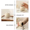 Storage Bottles Ceramic Pot Jar Tea Tins Candy Canister Food Containers Lids Cookie Coffee Multifunction Household