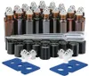 Opslagflessen Potten 24 stuks 10 ml glazen roller Blueamber etherische olie met roestvrijstalen ballen3394850