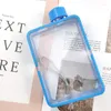 Water Bottles 380ML A5 Paper Cup Botlte Flat Kettle BPA Free Clear Book Portable Pad Drinks Notebook