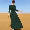 Abbigliamento etnico pizzo ricamato elegante splendido abito caftano caftano marocchino mediorientale Dubai Jalabiya per le donne