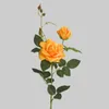 Dekoracyjne kwiaty sztuczne długi łodyg jedwabny gałąź róża festiwal ślubny dom domowy dekoracja symulacja curling róże czerwone białe fałsz