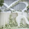 Dekorativa blommor White Baby Breath Orchid Rose Wedding Backdrop Arch Deco Hanging Floral Row Arrangement Flower Ball Party Event