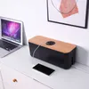 Wire Storage Box Power Board Organizer Box with Wooden Cover Network Line Socket Management Box Cable Storage Container