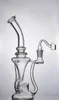 Bongs exclusivos Clear Hourglass Design Glass Bongs Tornado Recycler Glass Thick Beaker Bong 6285603