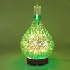 Creative Night Light 3D Glass Fireworks Aromatherapy Machine kleurrijke wierook Sky Sky Love Bevochtiger