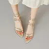 Sandalen ASUMER 2023 Echtes Leder Slingpumps Top Sale Damen Lace Up Party Damen Wedges Med Heels Schuhe