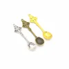 Retro skedformad smycken tillbehör halsband nyckelringhängare legering vintage scoop charm hänge små sked diy tillbehör bh7769