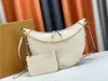 Luxur Designer Loop Bag Croissant Påsar 38 cm axel hobo designer handväska kosmetisk halvmåne baguette underarm handväska crossbody metall kedja samling väska ll001