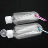50 ml lege alcoholspuitfles met sleutelhangerhaak doorzichtige transparante plastic handdesinfecterende flessen voor reistauds