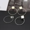 Hoop Earrings 4XBE Rectangle Bar Statement Large Dangle Geometric Circle Drop Jewelry