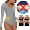 Sous-vêtements thermiques pour femmes hauts sexy col en V coupe basse à manches longues pour femmes garder au chaud compression chemise de fond par temps froid 231127