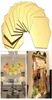 Miroirs 12 pièces 3D miroir autocollant mural décor à la maison hexagone décorations bricolage amovible salon décalque Art ornements décoratifs 7707789