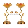 Bougeoirs 2X Lotus Ghee Porte-lampe Beurre Chandelier Pour Chambre Drop Livraison Maison Jardin Décor Dhs1J