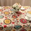 Tafelkleed Boheemse tafelkleed rechthoekige bloemen Ptotection Cover Anti-Dust Dining for Picnic Camping Kitchen Party