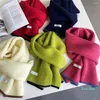 Szaliki 2023 Zimowy dzianin szalik dla kobiet stałe kolory Lady Outdoor ciepły szal wełniany decerchief żeńska miękka kaszmirowa tłumik bufanda