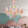 Chandeliers Creative Restaurant Colorful Crystal Children's Room Bedroom Pendant Lamp Living LED Chandelier Lights