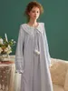 Kobietowa odzież sutowa vintage miękkie aksamitne kobiety długie koszulki nocne zimowe jesień długie rękawy eleganckie nocne koszulki elegancka sukienka w ciąży 231127