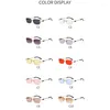 Sonnenbrille Rechteckig Randlos Mode Männer Outdoor Sonnenbrille Sommer Frauen Dekorative Brillen Einkaufen Drive To Wear