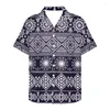 Herren lässige Hemden Männer Slim Fit Shirt Aztec Muster Kleidungsdruck auf Bedarf Custom Ihr Mode Sommer kurzärmelig Strand für Gelb