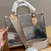 Women Tote Bag Composite Bag Silver Crossbody Handbags Shoulder Bag Shop Bag Designer Bag Beach Bag Canvas Leather Totes Letter Printing Zipper Coin Pouch Purse