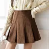 Dresses Lucyever Fashion High Waist Pleated Skirts Women 2022 Spring Summer Corduroy Mini Skirts Woman Korean Black Brown Short Skirt