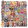 50 PCS Russian Doll Doll Mater Bottle Stickers for Skatoboard Guitar Car Car Helled iPad Picycle Phone Process Proction PS4 Notebook PVC DIY