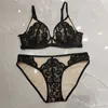 Ensembles de soutiens-gorge U dos nu en dentelle Patchwork soutien-gorge et slips à doublure fine sous-vêtements avec Push Up femmes belle Lingerie culotte en maille 230427