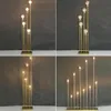 Dekoracja imprezy 10head Złote Metal Candelabra Candle Holder Wedding Table Centerpiece Home Wysokie elektroniczne Candlestick6548063