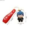 Nyckelringar Chainsaw Man Pochita Keychain Machima Day Anime Game Around the Cartoon Bag Car Small Charm Charms Christmas Gift J230427