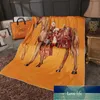 Horse Pattern Series Thick Lambskin Blanket Living Room Office Car Cover Blanket Casual Blanket