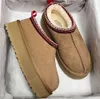 Avec boîte Tazz Slipper Femmes Tasman Fur Slides Classique Moutarde Graine Châtaigne Ultra Mini Plateforme Designer Pantoufles Slip-on Les Petites Daim Laine Seal Bottes D'hiver gb