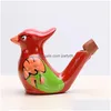 Neuheiten Artikel Kreative Wasservogelpfeife Keramik Ton Vögel Cartoon Kinder Geschenke Tierpfeifen Retro Keramik Handwerk Home Decora Dhype