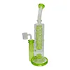 Vintage Straight Fab Glass Bong Dab Rig With Seed Of Life Perc 13INCH Hookah Original Glass Factory made can put customer logo by DHL UPS CNE