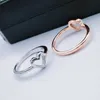 Band Rings Yobest Rose Gold Color Heart Shaped Wedding Ring for Woman 2018 New Fashion Jewelry Dropshipping AA230426