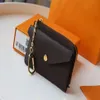 Uchwyt karty Recto Verso Designer moda damska mini zamek organizator portfel moneta torebka torebka pasek urok Klucz Klawisz Pochette Accessoir273z