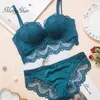 BRAS SETS MENGSHAN SEXY BH SET RING-FREE LACE KANT MASSAGE PALM CUP BH Push Up Justeringstyp Bekväm samling Push Up Bh Set 230427