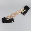 Cinturones Cinturón ancho elástico Práctico PU Accesorios con forma geométrica Hebilla hueca de metal