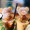 Cartoon Bear 3D Stereo Silicone Ice Tray Mold Quick EasyTorelease Milk Tea and Coffee Cube Ice Mold 2206111772219