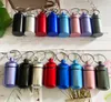 Latest Round Flat Bottom Aluminum Alloy Pill Box Holder Advantageous Container Storage Jars Case With Keychain Waterproof Stash Tube